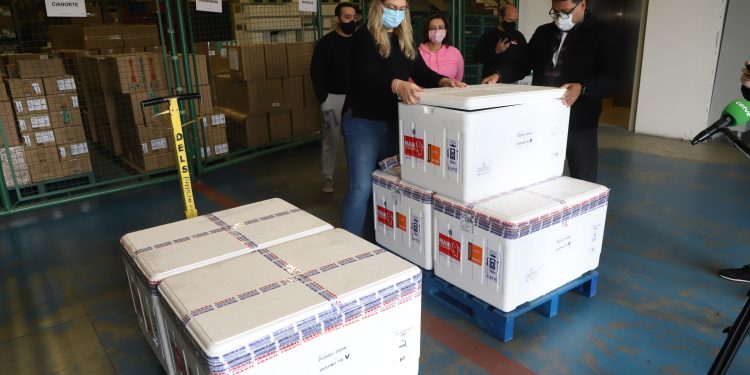 Paraná recebe novas doses da CoronaVac e inicia logística para distribuir 367 mil vacinas