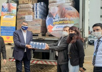 Campo Mourão recebeu 6 toneladas de alimentos da Corrente de Esperança Condor
