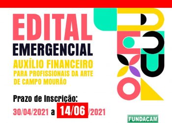 Segunda-Feira é o ultimo dia de inscrições do Auxílio Emergencial para Profissionais da Arte