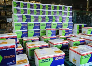 312,7 mil vacinas contra Covid-19 chegam ao Paraná entre terça e quarta-feira