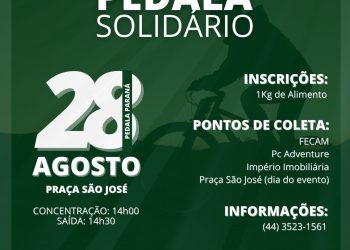 Passeio ciclístico com arrecadação de alimentos neste sábado