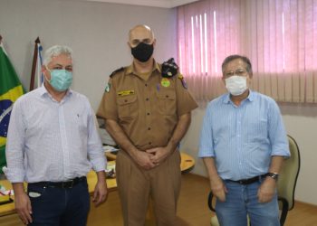 Segurança Pública: Douglas Fabrício e Tauillo Tezelli definem ações com comandante da Polícia Militar
