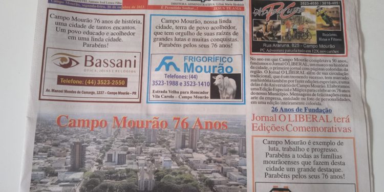 Tradicional Edição Especial do Aniversário de Campo Mourão circulou no feriado de segunda-feira (16)