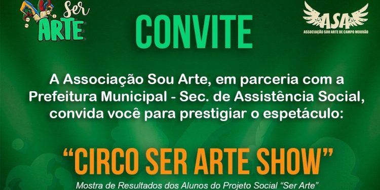 “Circo Ser Arte Show”, nesta sexta-feira, no Cidade Nova