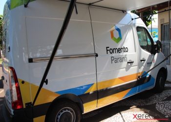 Unidade móvel da Fomento Paraná em Campo Mourão nesta terça-feira, dia 22
