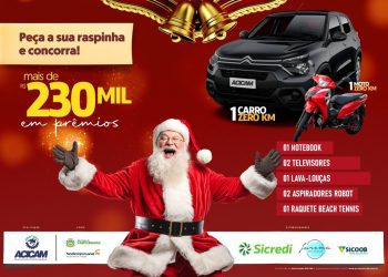 Acicam: Prêmios para os consumidores, lojas e comerciário neste Natal