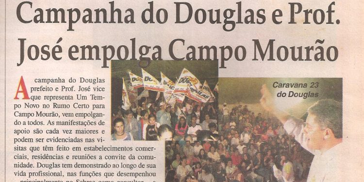 Após 20 anos da primeira candidatura, Douglas toma posse como prefeito de Campo Mourão