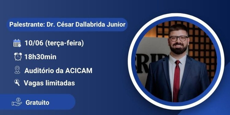 Acicam: No dia 10, palestra gratuita sobre “Sócios e Sociedades”