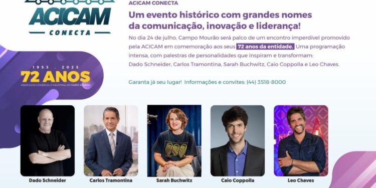 Acicam Conecta: Evento histórico vai marcar os 72 anos da Acicam, em julho