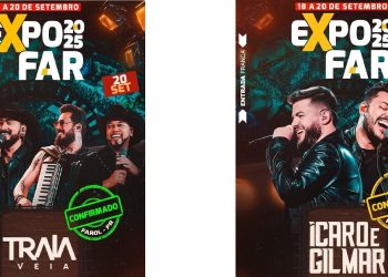 EXPOFAR 2025: Farol anuncia primeiros shows com Ícaro & Gilmar e Traia Véia