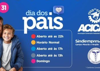 Dia dos Pais: Lojas de Campo Mourão abrem até às 22 horas na sexta-feira