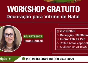 Workshop: Decoração para Vitrine de Natal, nesta quinta-feira, na Acicam