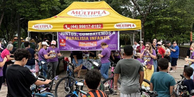 Pedalando Contra a Pólio reúne comunidade e reforça vacinação itinerante em Campo Mourão
