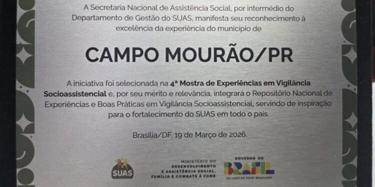 Assistência Social de Campo Mourão conquista reconhecimento nacional com experiência inovadora