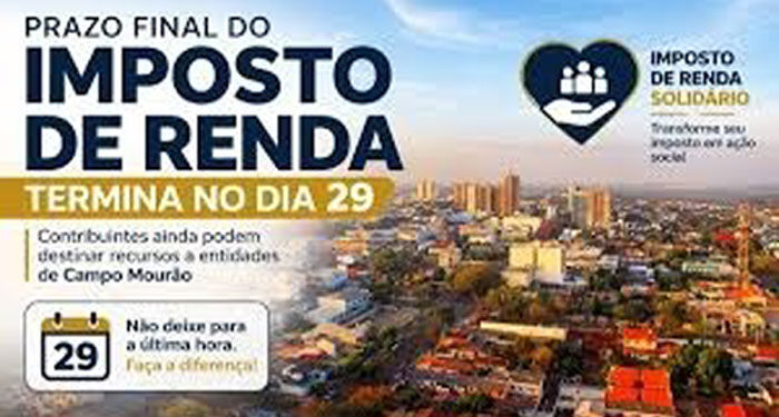 Campanha: “IR Solidário” está chegando ao fim